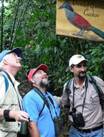 Robert Ridgely with banded ground Cuckoo Sign