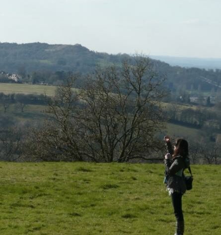 Photograph of Ruth Stanton-Saringer at Kites Hill. © WLT / Charlotte Beckham.
