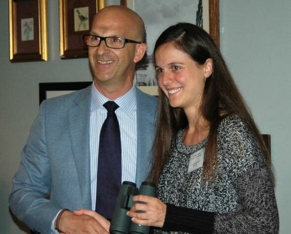 Peter Antoniou of Swarovski Optik with Bibiana Sucre of Asociación Civil Provita.