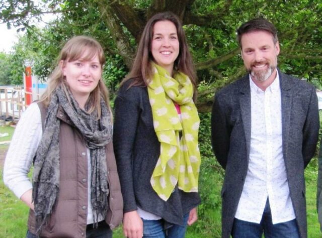 Group photo: Charlotte Beckham, Mary McEvoy, Nick Baker.