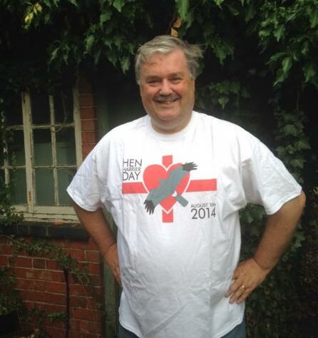 Mark Avery in Hen Harrier Day T-shirt.