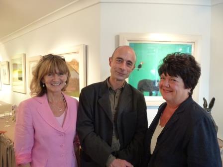 Judy Stafford, Andrew Squire and Jane Cooper photographed in front of Spectacled Bear.