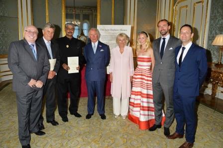 Prince Charles and Camilla with Asian Elephant Alliance representatives.