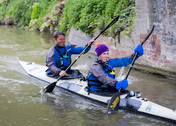 Steve & Helen paddling