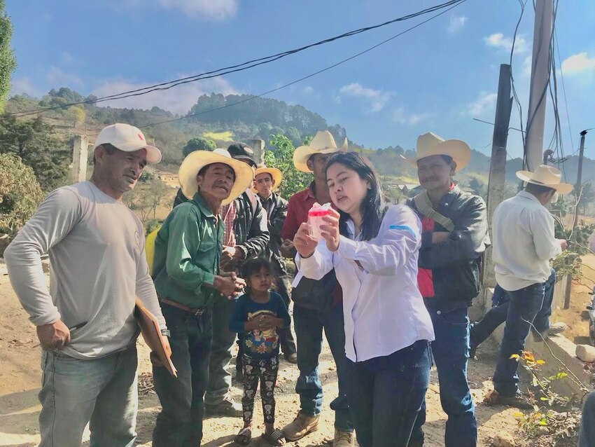 AESMO technician with residents