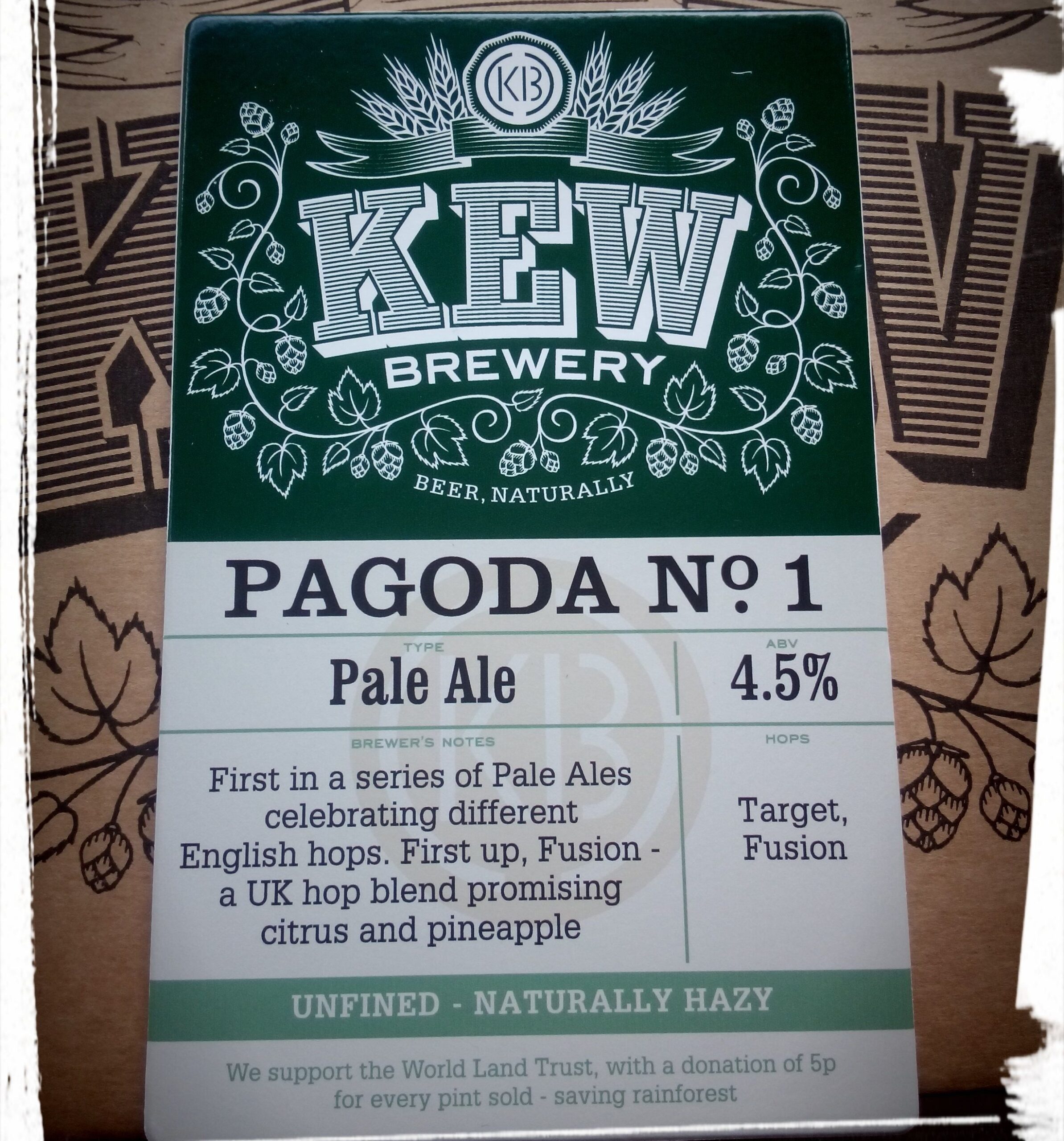 In addition to fundraising activities, David and Rachel supported WLT with a donation of 5p for every pint sold from Kew Brewery. Credit: David Scott and Rachel Rowlands