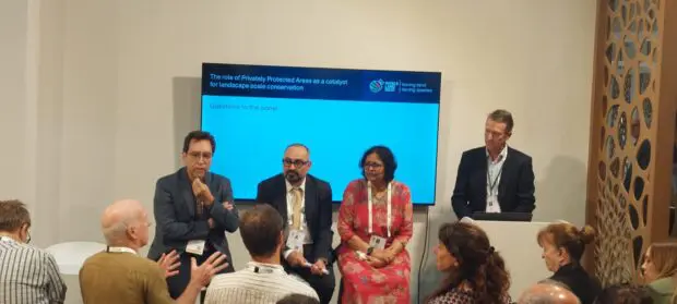 Richard Cuthbert hosts a session with WLT’s partners on the important contribution of private protected areas towards wider conservation aims. Credit: WLT