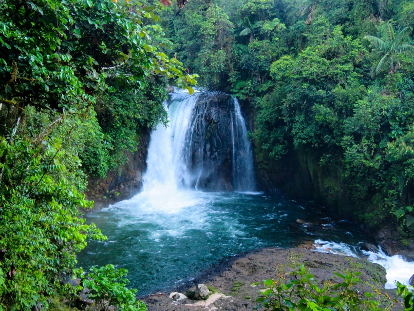 Narupa waterfall in Ecuador