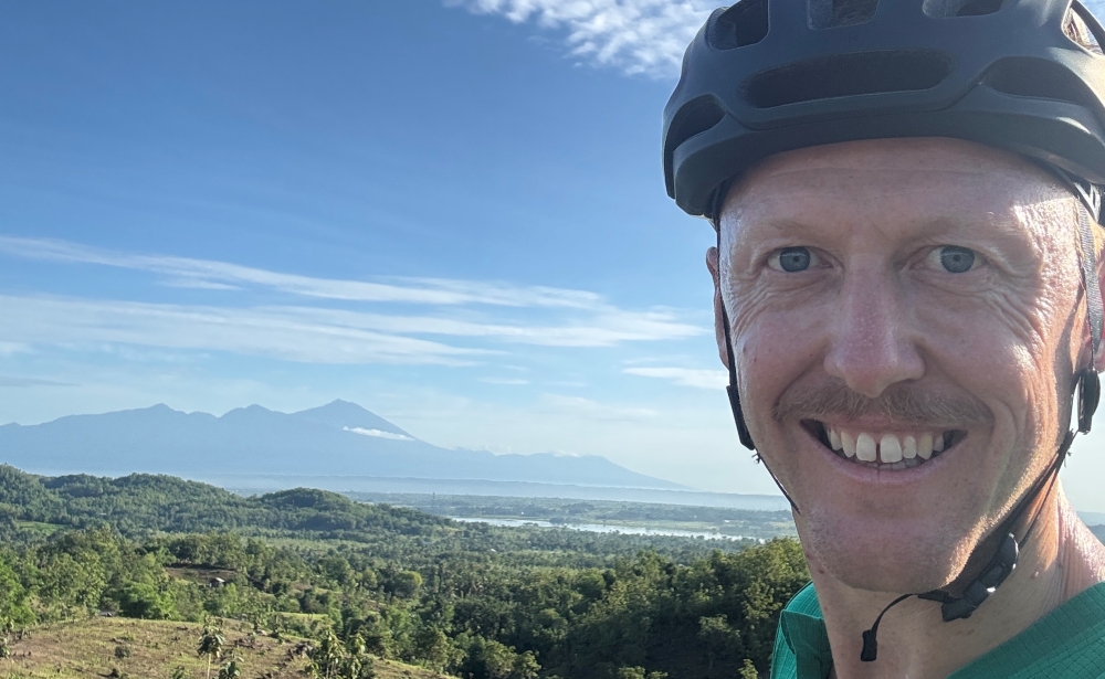 Simon Jones during one of his cycle tours