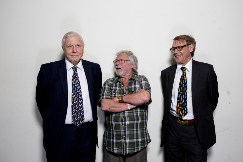 Bill Oddie, Sir David Attenborough and John Burton Copyright David Bebber