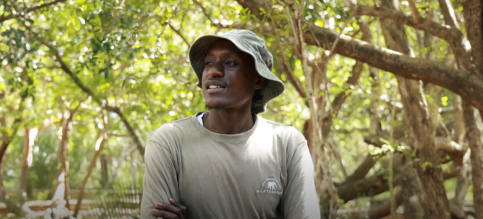 A photo of Musa Masinga, one of Wild Tomorrow's reserve rangers during an interview with Wild Tomorrow Wildlife Storyteller Chantelle Melzer